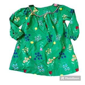 Hanna Andersson Green Floral Dress